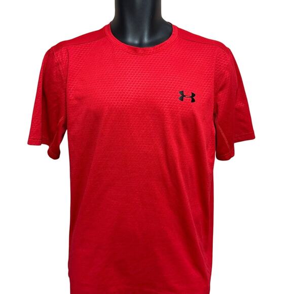 Under Armour Red Short Sleeve Shirt - Men's Medium - Picture 1 of 11
